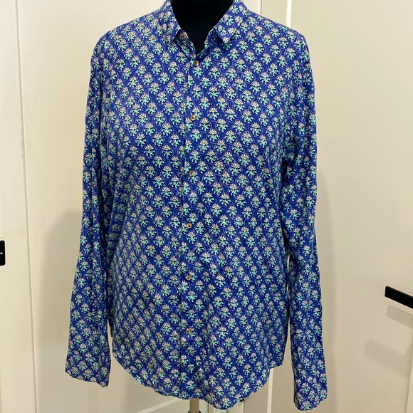 Scotch & Soda Amsterdam Couture High on Chai Patterned Long Sleeve Size XL